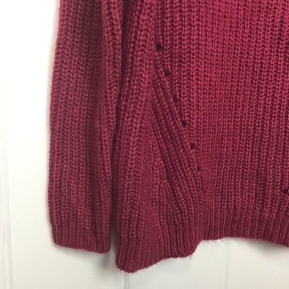 Etam Knit Sweater France Oversize Plum Mohair, Size Medium - Picture 2 of 8